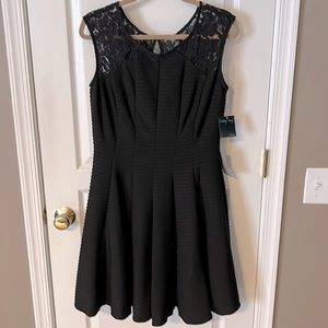 Gabby Skye Fit & Flair Dress Black Size 12